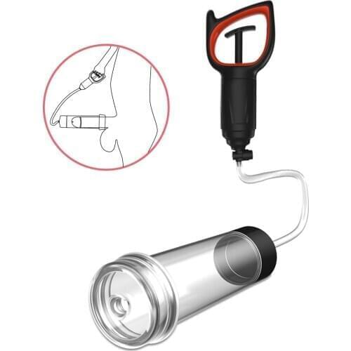 Manual Penis Vacuum Pump Silicone Extension Sex Toy Reusable Male Enhancement Penis Pump with Powerful Suction