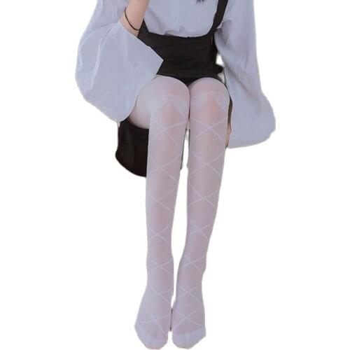 Sexy Rajstopy Women Tights Knee Bow Nylon Pantyhose Lolita White Silk Stockings Lovely Soft Tattoo Tights For Girl Collant Femme