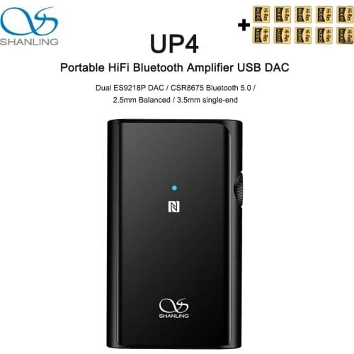 Shanling UP4 CSR8675 Bluetooth 5.0 USB DAC ES9218P Amplifier Hi-Res LDAC LHDC APTX HD AAC SBC Knoowles Microphone Type-c 3.5/2.5