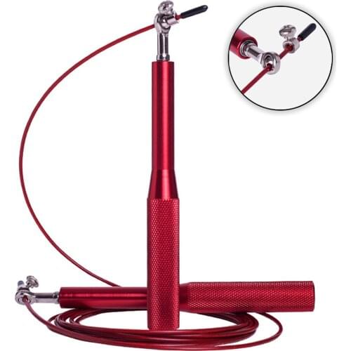 KoKossi Skipping Rope Wire Handle Aluminum Alloy Body Building Exercise Outdoor Fitness Equipment Training Workout Jumping Rope