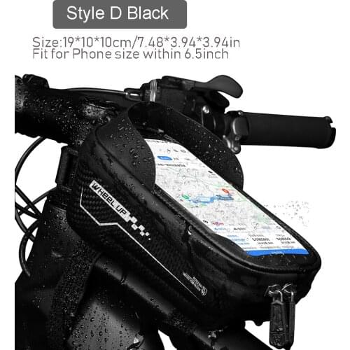 Bike Bag Frame Front Top Tube Cycling Bag Waterproof 6.6in Phone Case Touchscreen Bag MTB Pack Bicycle Accessories