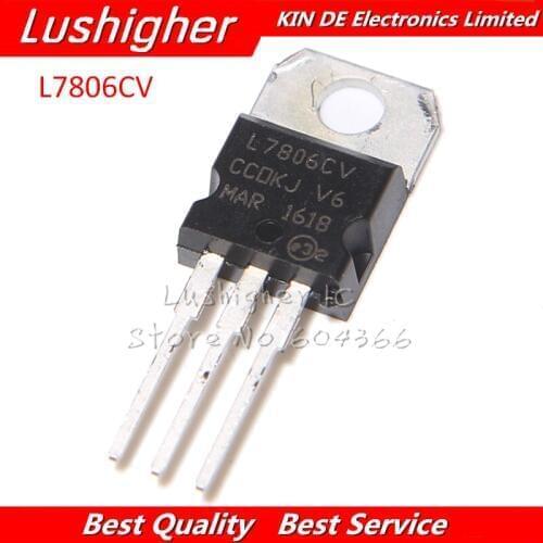 10PCS L7806CV TO-220 LM7806 TO220 7806 L7806 Three Terminal Voltage Regulator
