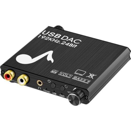 JABS Digital to Analog Audio Converter USB Sound Card DAC Converter 192KHZ Fiber Coaxial Converter