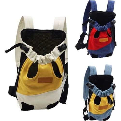 Outdoor Pet Dog Carrier Breathable Portable Travel Bag for Dogs and Cats Front Bag Mesh Backpack Head Pet Supplies