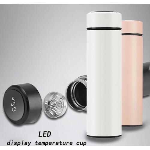 Intelligent Thermal Insulation Cup Female and Male Temperature Measuring Water Cup Creative Cup Stainless Steel Coffee Cup