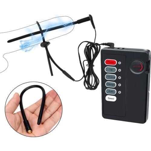 BDSM Electric Shock Penis Ring Urethral Dilator Catheter Electric Stimulate Penis Plug Cock Ring,Sex Tools For Men Penis Massage