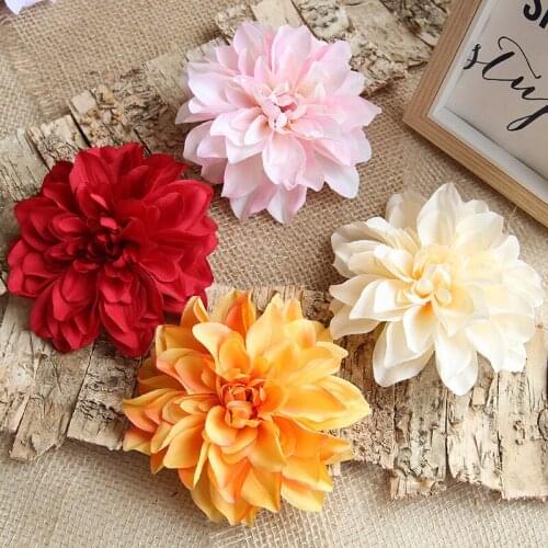 High-end Simulation 14cm Dahlia Chrysanthemum Head DIY Home Decoration Handmade Crafts 10\ Batch