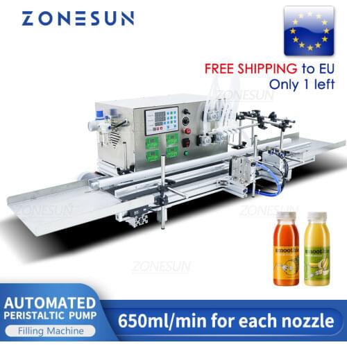 ZONESUN Automatic Desktop CNC Peristaltic Pump Liquid Filling Machine Perfume Filler Bottle Water Packing Making Machines