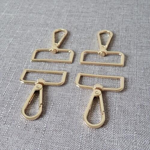 100pcs/lot 38mm webbing metal bag accessories belt straps buckle pet dog leash straps swivel eye trigger belt buckle hardware