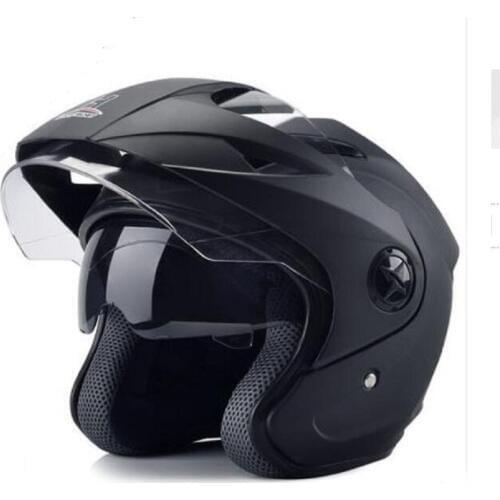 2019 Fashion knight Safety Protection ABS Motorcycle helmets Double lens Motorbike Cycling Helmet transparent PC visor FREE SIZE