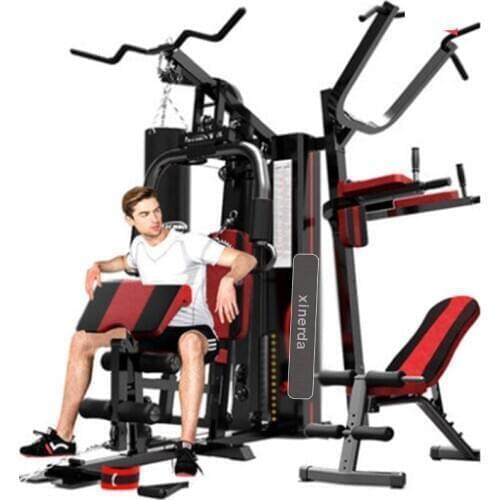 8 in 1 Large Combined Training Integrated Fitness Equipment Pull Rod Pull Up Bar Parallel Bar Sandbag Arm Muscle Trainer 808P