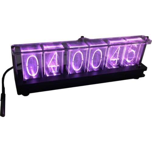 Analog glow tube clock LED creative glow clock DIY parts Full color led imitation glow tube clock as like IN14 clock