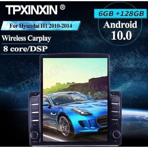 For Hyundai H1 2010-2014 Tesla Screen 6+128G Android 10.0 Car Multimedia Player Head Unit Audio Radio Navigtion Wireless Carplay