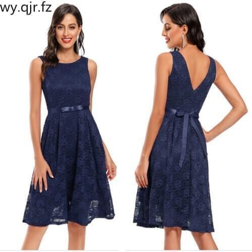 CD-607#Short Evening Dresses lace Navy blue wine red Apricot Cocktail party prom dresses wholesale birthday Valentines day girl