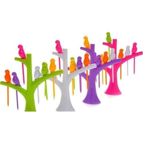 Tree Bird Fruit Picks Tableware Multiple Use Snack Cake Dessert Toothpicks Wedding Party Birthday Party Decorations Adult Kids