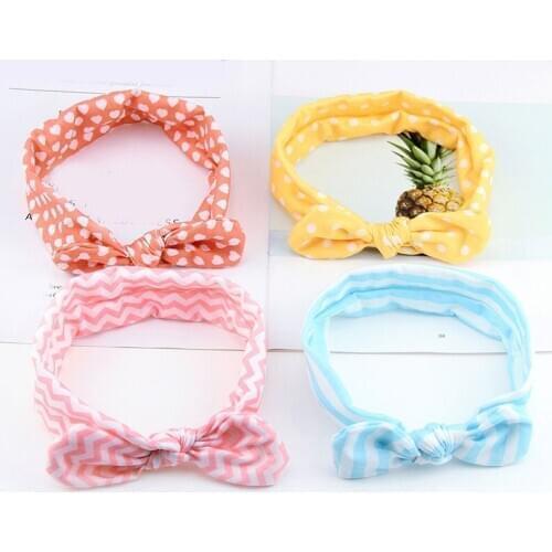 Baby headband Infant hair accessories girls rabbit bunny ear bows newborn Headwear tiara headwrap Gift Toddlers bandage Ribbon