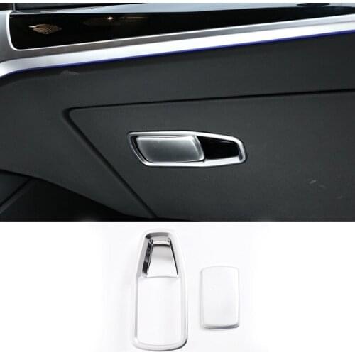For Bmw 3 Series G20 G28 2019 2020 Silver Chrome Co-pilot Glove Box Handle Cover Trim Interior Accessories