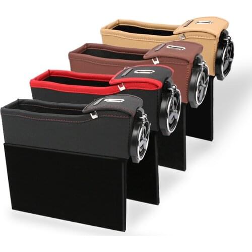 KAWOSEN Cross-Border Car Seat Storage Box Gap Bags of Automotive Multi-Function Artificial Leather Cup Holder
