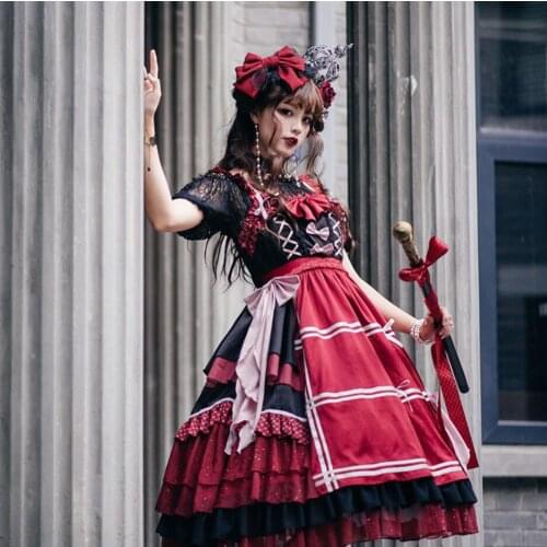 NONSAR Original Design Summer Little Witchs Poem Jsk Japanese Cute Bow Lolita Sling Dress