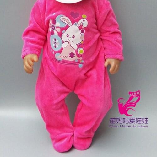 Doll clothes for 17inch baby doll winter coat fur jumpsuit for 18" 43cm newborn baby doll clothes wear kids girl new year gift