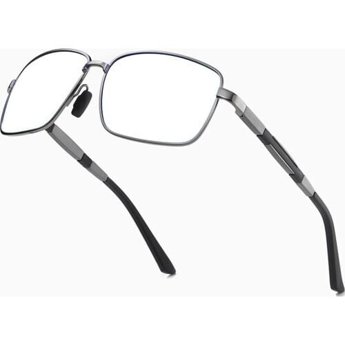 Al-mg Alloy Rectangle Oversized Men Reading Glasses +0.75 +1 +1.25 +1.5 +1.75 +2 +2.25 +2.5 +2.75 +3 +3.25 +3.5 +3.75 +4 To +6