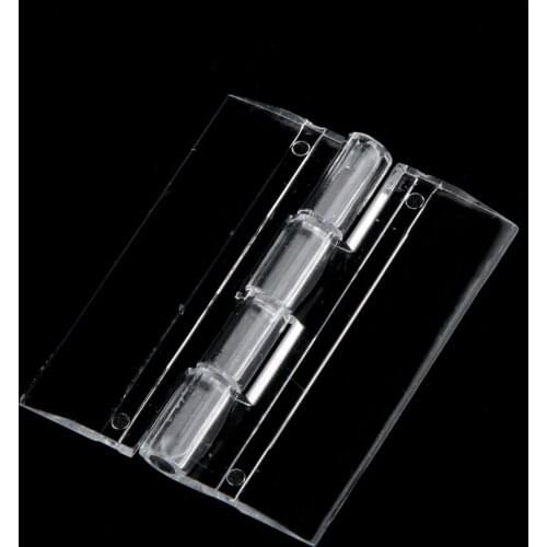 6 Pcs Clear Acrylic Plastic Hinge Folding Door Piano Hinges Folding Hinges Transparent Durable Furniture Accessory