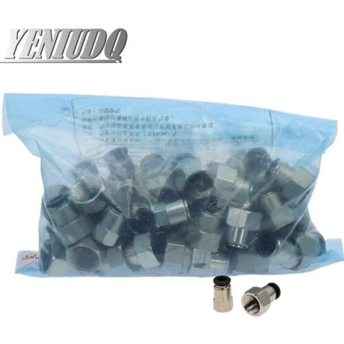 50pcs Pneumatic Quick Connector Air Fitting For 4 6 8 10 12mm Hose Tube Pipe 1/8" 3/8" 1/2" 1/4" BSP Female Thread Brass