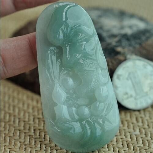 Exquisite natural jade landscape painting pendant e5