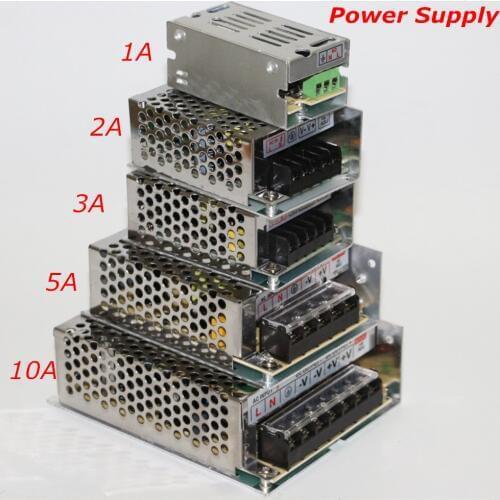 Full Aluminum Metal Material 1A 2A 3A 5A 10A DC12V Switch Power Supply Led Strips Strings Tabe Rope Ribbon 12V Led Power Adapter
