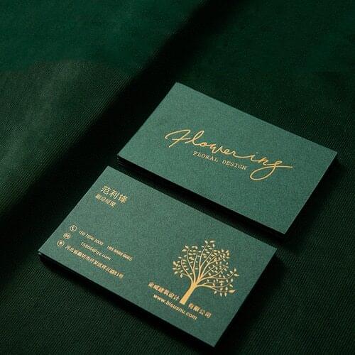 Richi 200pcs Name card gold gilding edge business card personlized logo and signature