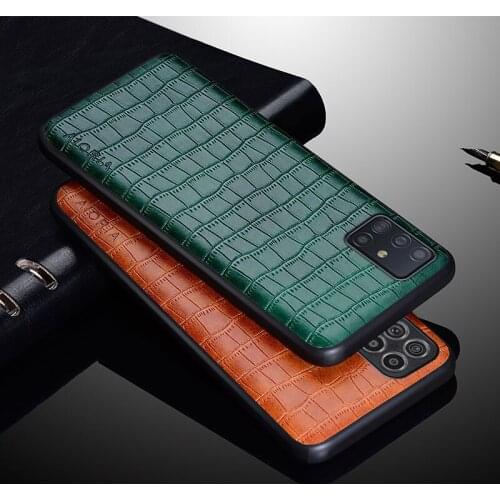 Luxury Crocodile Leather Case For Samsung Galaxy A12 A22 A32 5G M51 M31 M11 M31S S20 FE M32 A12 A51 A71 A31 A52 A21S A72 Cover