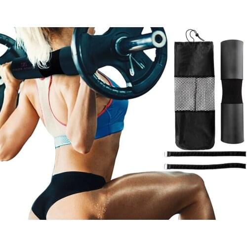 Barbell Squat Pad Neck Shoulder Protective Pad Support with Fixing Straps Gym Equipment Weight Lifting Pad Squats Hip Training