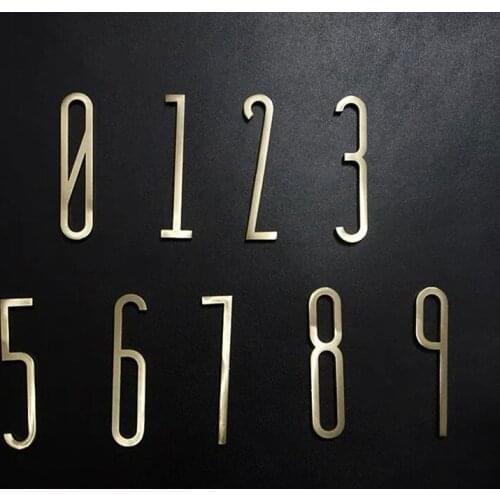 Brass Number Golden House Door Plate House Number Plate House Outdoor Sign Plates Decorative Wall