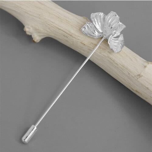 INATURE 925 Sterling Silver Elegant Poppy Flower Brooch For Women Jewelry Collar Accessories Gifts