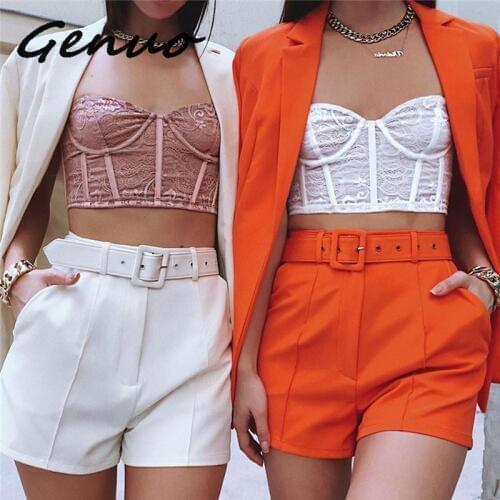 Plus Size Elegant Office Lady Suit Short Pants Women Jacket Blazer Top High Waist Mini Shorts Suits Casual Work Wear 2 Piece Set