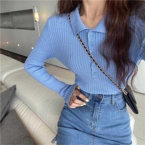 Female Thin Knitted Sweater Autumn 2020 T-shirt Women V-neck Basic Ladies Cotton Long Sleeve Pullover Shirt Ladies Tops 2020