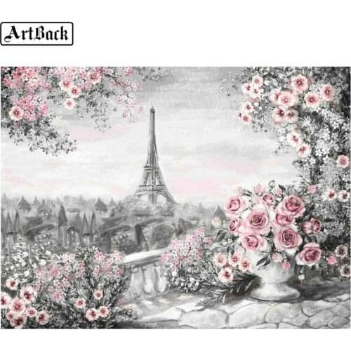 Icon diy 5d diamond mosaic flower tower landscape diamond painting full square drill diamond embroidery crafts home decoration