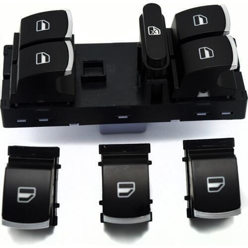 1 Day issue !New chrome master Window Switch for volkswagen VW jetta 5 6 golf&GTI 5 6 touran tiguan caddy passat b6 cc 4PCS/set