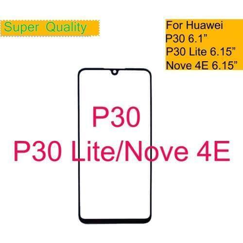 10Pcs/lot For Huawei P30 ELE-L09 ELE-L29 P30 Lite Nova 4E Touch Screen Touch Panel Sensor Digitizer Front Glass Outer LCD Lens