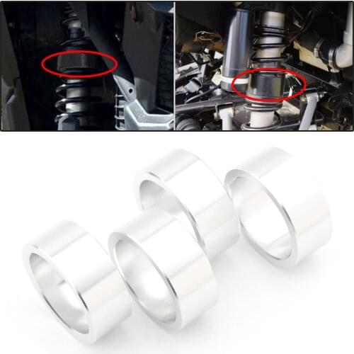 4pcs/Set 2.5'' ATV Motorcycle Riser Suspension Lift Spacer Set for CAN-AM Bombardier Outlander 650 800 Models, Silver