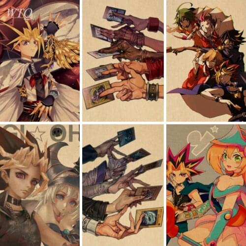 Anime Yu-Gi-Oh! Anime Posters Wall Poster Retro Poster Home Decor Wall Art Canvas Painting Photos for Childrens Room Deco
