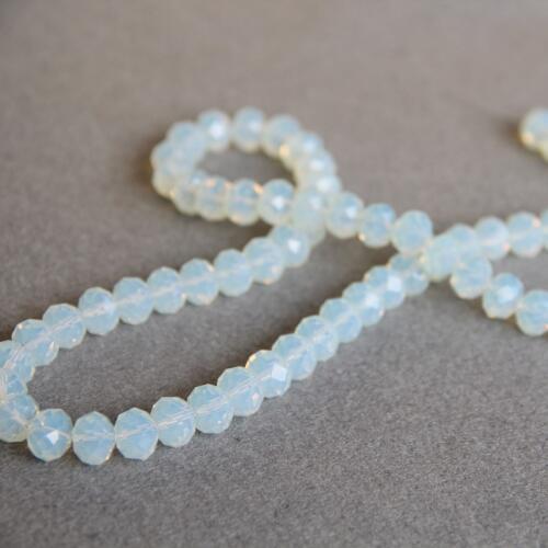 8*10mm Faceted White Multicolor Glass Crystal Beads Stone Loose Beads For Necklace Bracelet 50pcs DIY Girl Jewelry Making Design