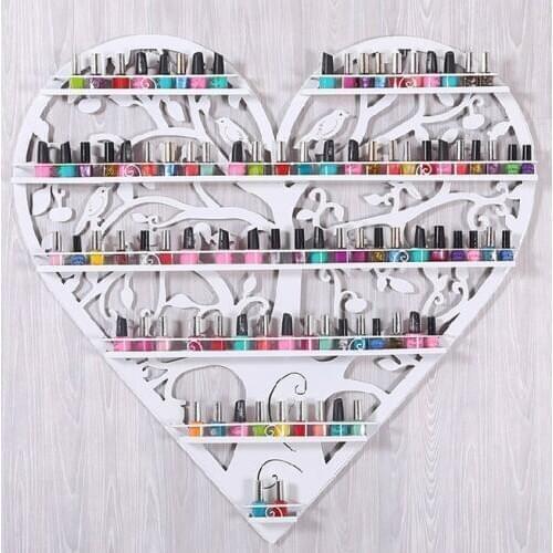 Perfume nail polish display rack / heart-shaped wall nail shop racks / cosmetic display rack / fashion