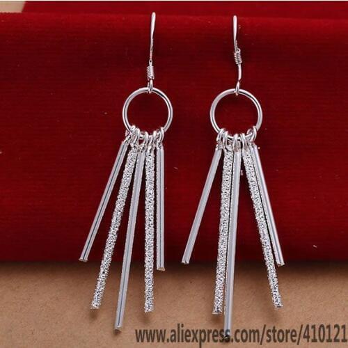 E026 Hot Sale High Quality Silver Color Fine Jewelry,Wholesale Jewelry Elegant Charms Fashion Five Post Earrings/dfnalwua