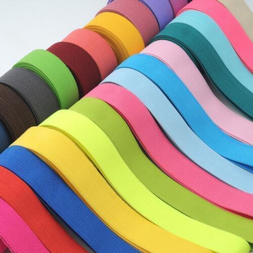 Colorfull Elastic Bands 20mm 1meter Flat Nylon Rubber Band Webbing Sewing Underwear Pants Bra Rubber Clothes Waistband Elastic