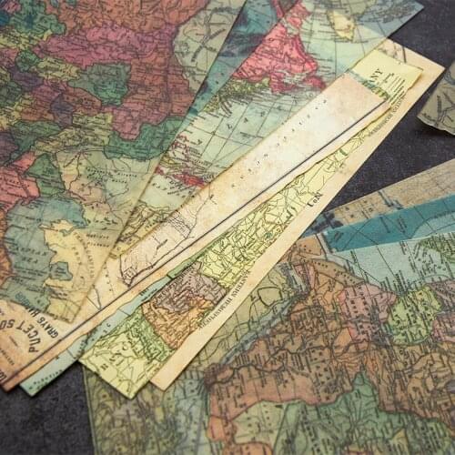 Nautical Map Background Material Paper Junk Journal Planner Craft Paper Scrapbooking Vintage Decorative DIY Craft Photo Album