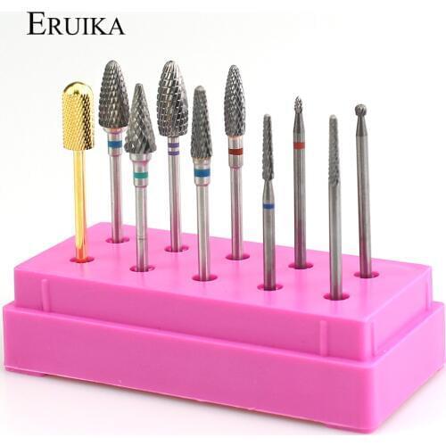 10 Types Tungsten Carbide Nail Drill Rotary Nail Cutter Nail Files Burr Bit Machine for Manicure Accessory Cuticle Clean Tools