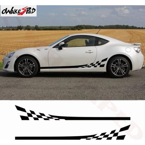 Racing Sport Flag Graphics Body Decals For-Toyota 86 GT Auto Door Side Stripes Skirt Decor Stickers Car Styling Vinyl Decals