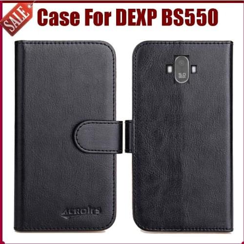 Hot Sale! DEXP BS550 Case New Arrival 6 Colors High Quality Flip Leather Protective Cover For DEXP BS550 Case Phone Bag