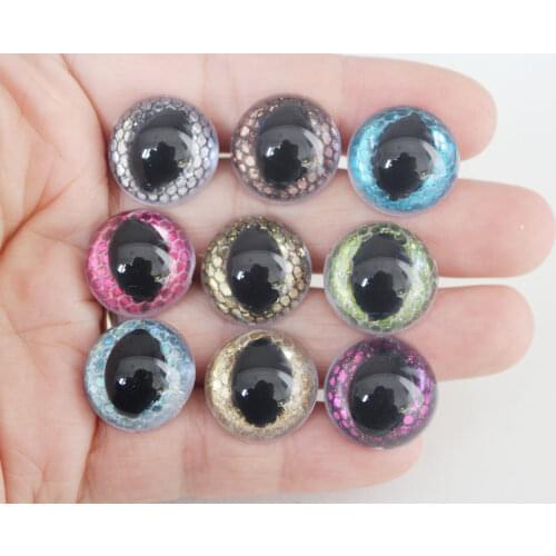 20pcs/lot 13mm/14mm/15mm/18mm clear plastic safety toy cat eyes + glitter Nonwovens + hard washer for diy animal doll --sp
